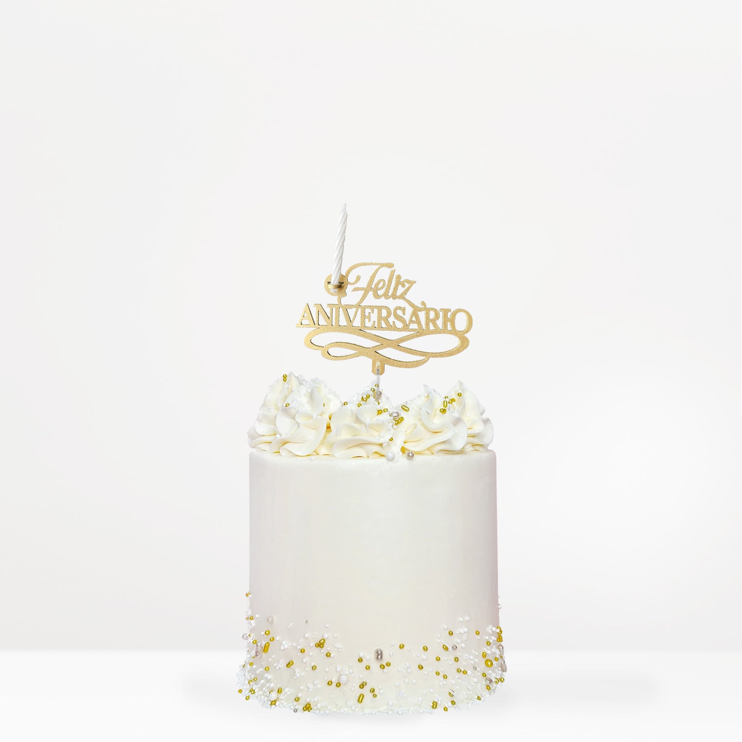 Cake Topper Happy Anniversary Candle