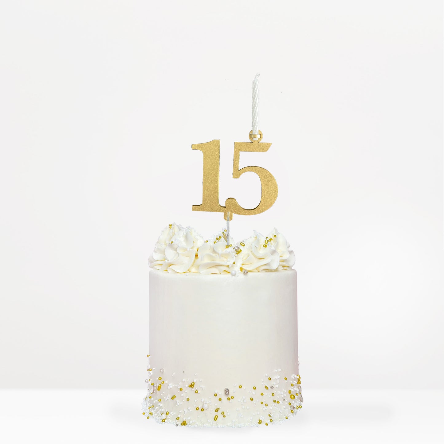 Cake Topper 15 with candle