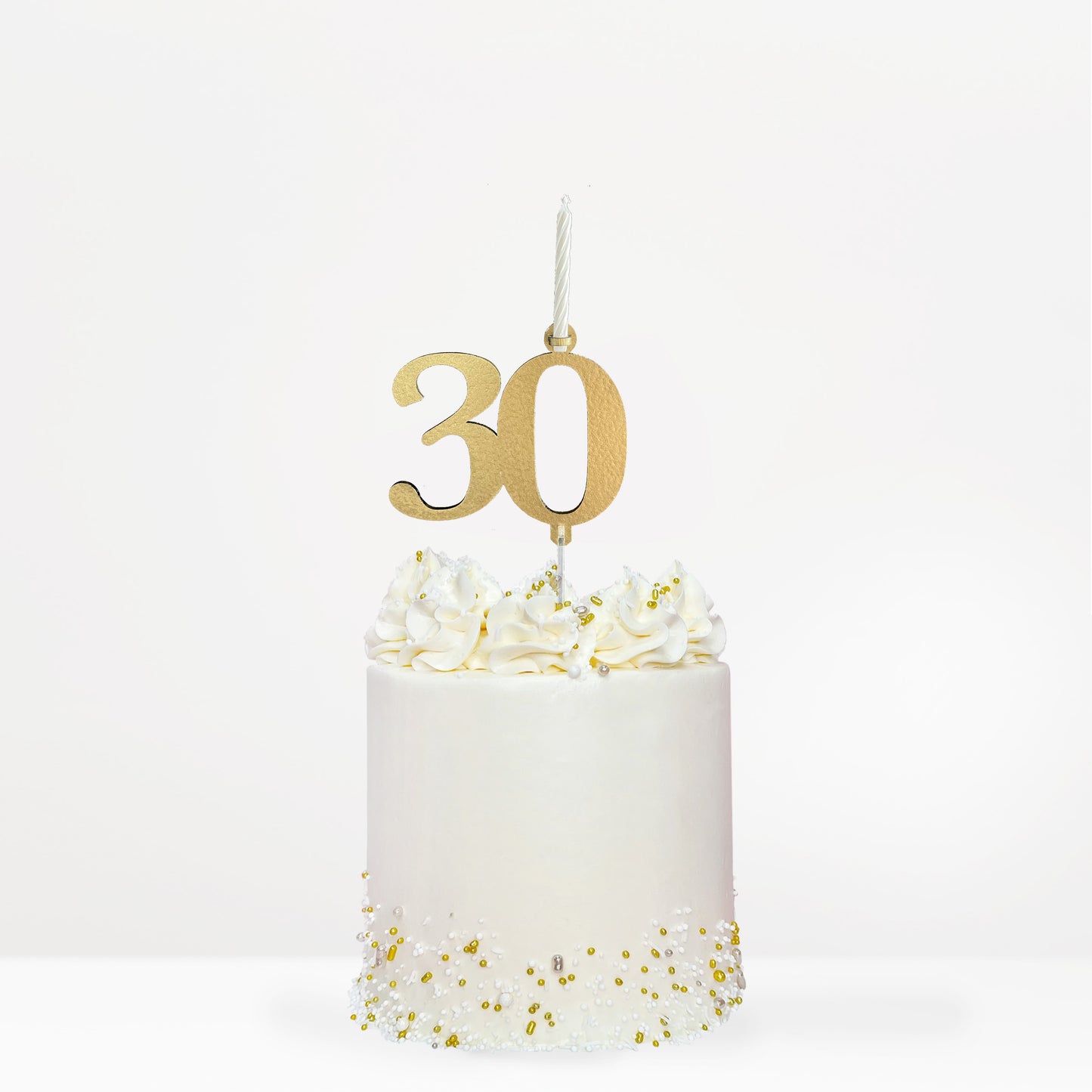 Cake Topper 30 with candle