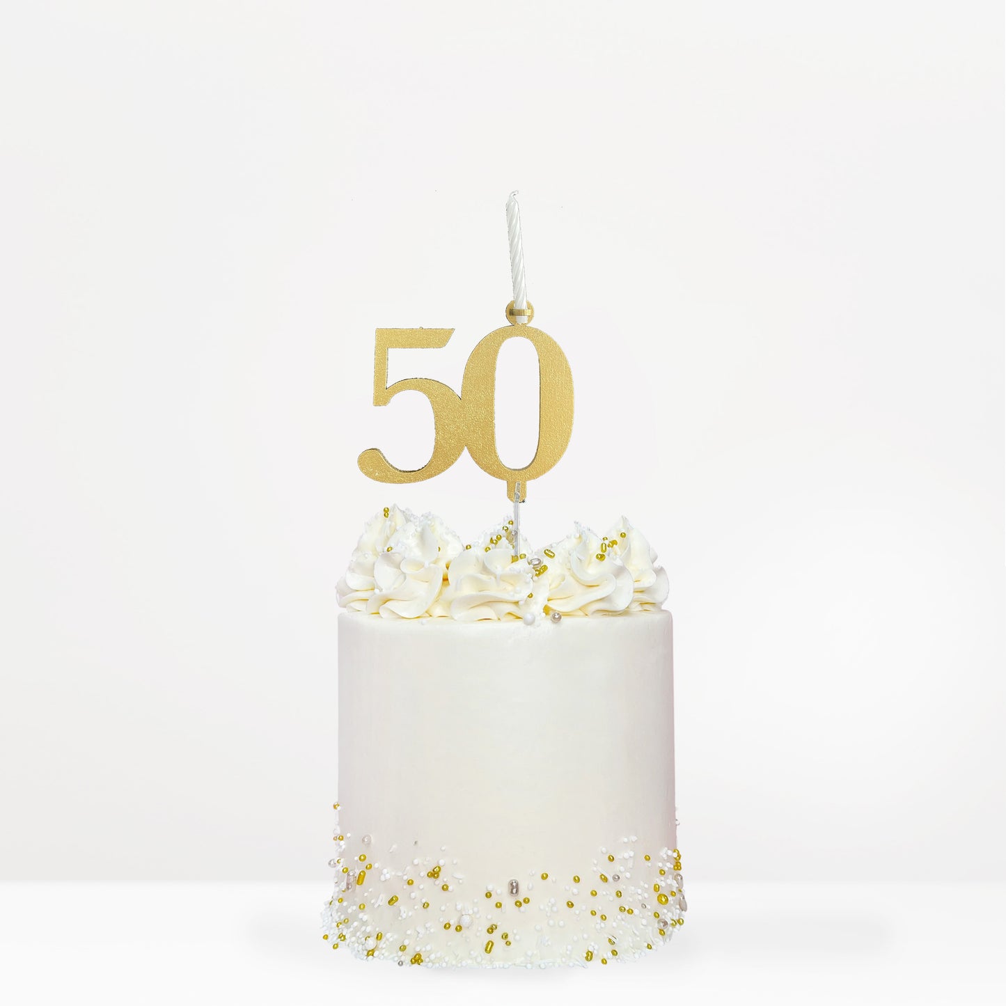 Cake Topper 50 con vela