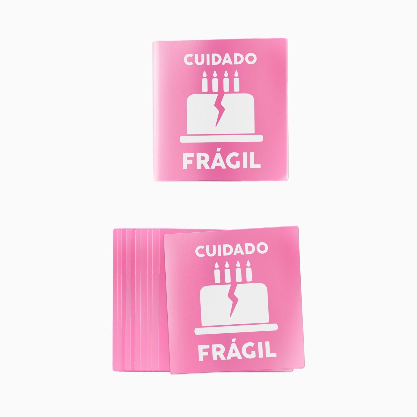 Etiquetas FRÁGIL Pastel (Paquete 100 piezas)
