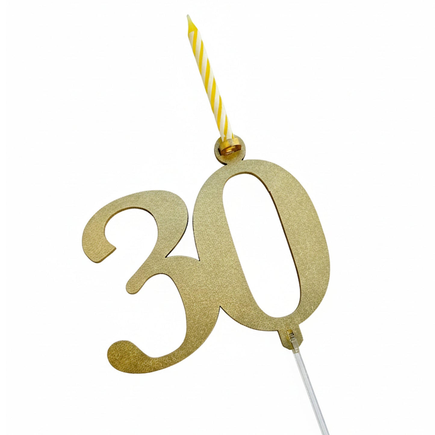 Cake Topper 30 with candle