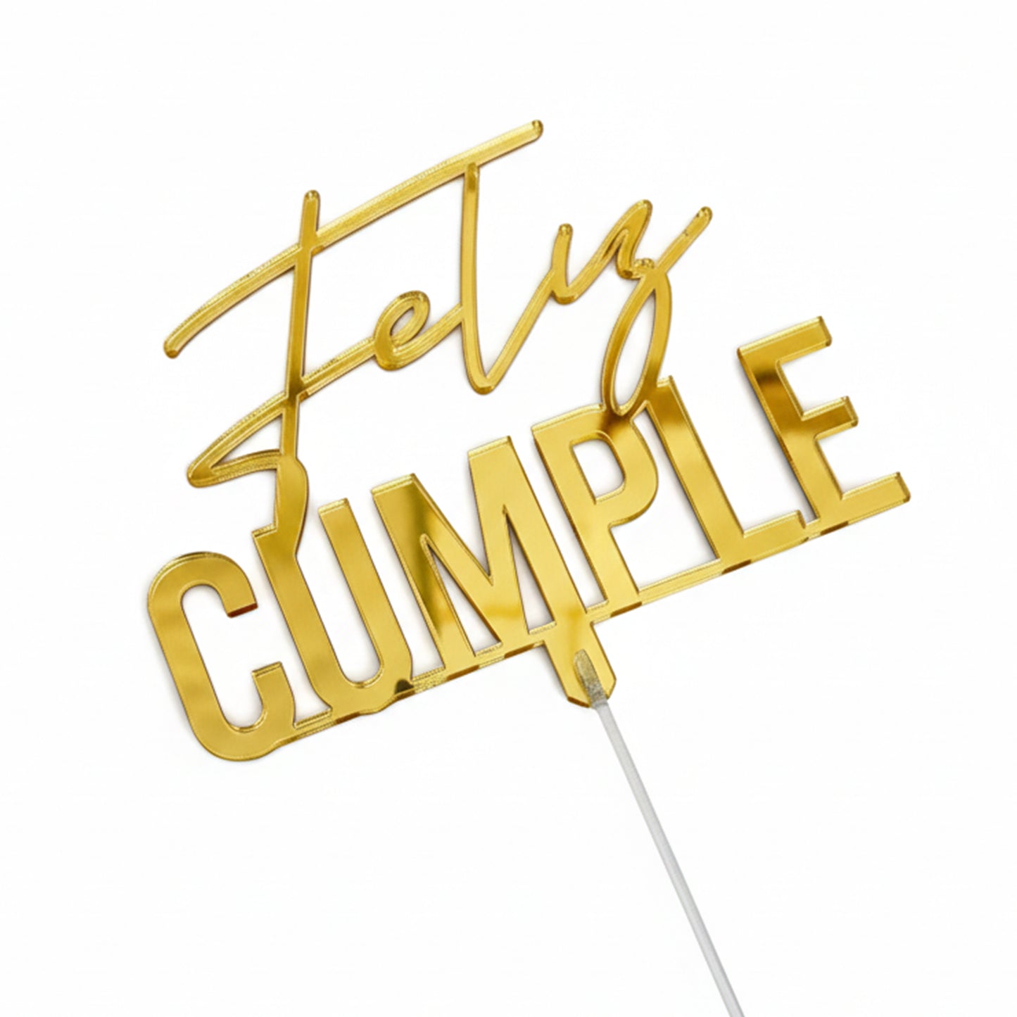 Black Happy Birthday Acrylic Cake Topper