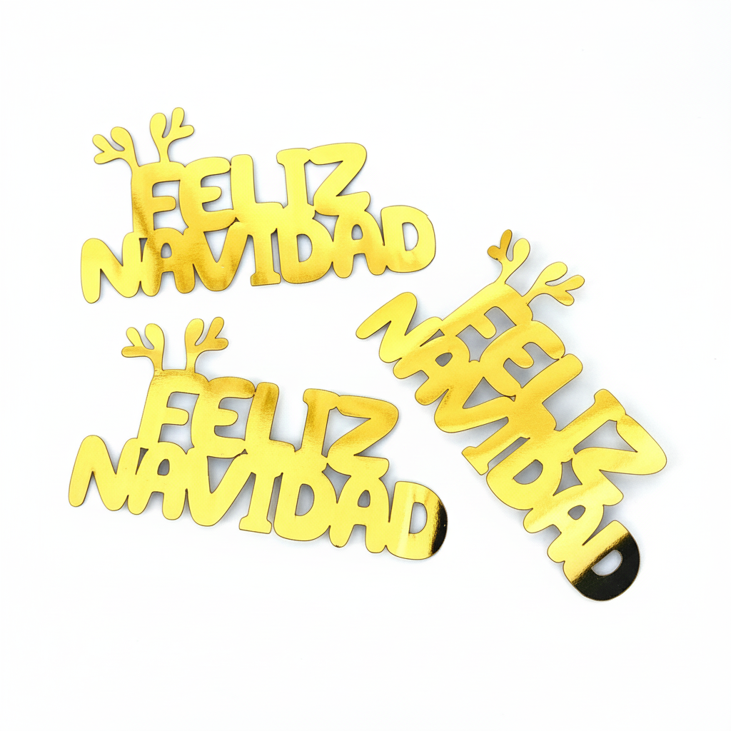 Cake Topper Feliz Navidad (3 piezas)