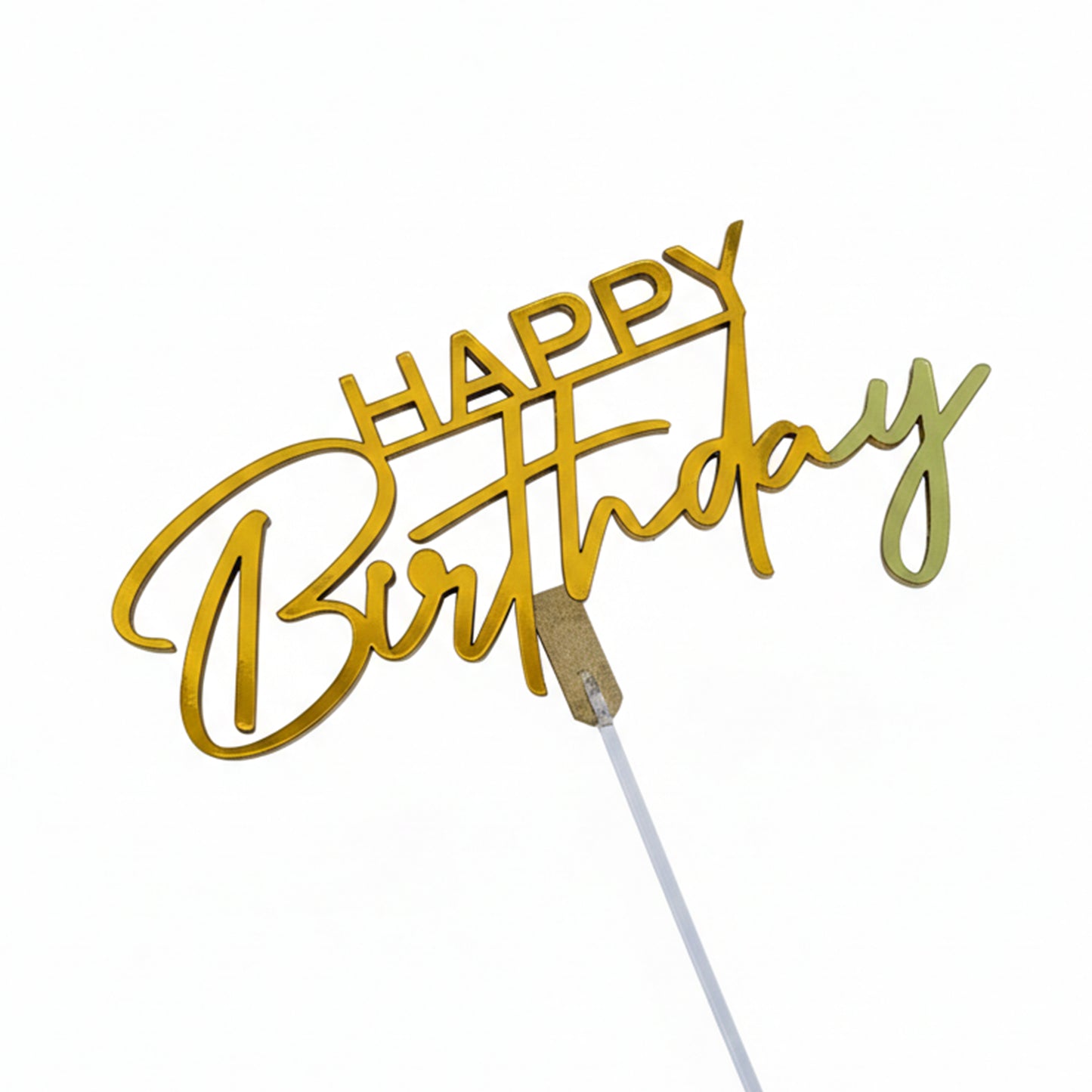 Cake Topper Happy Birthday Cursive