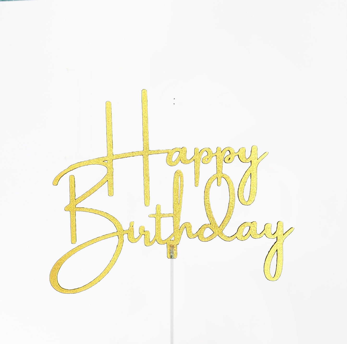 Cake Topper Happy Birthday Estilo Manuscrito
