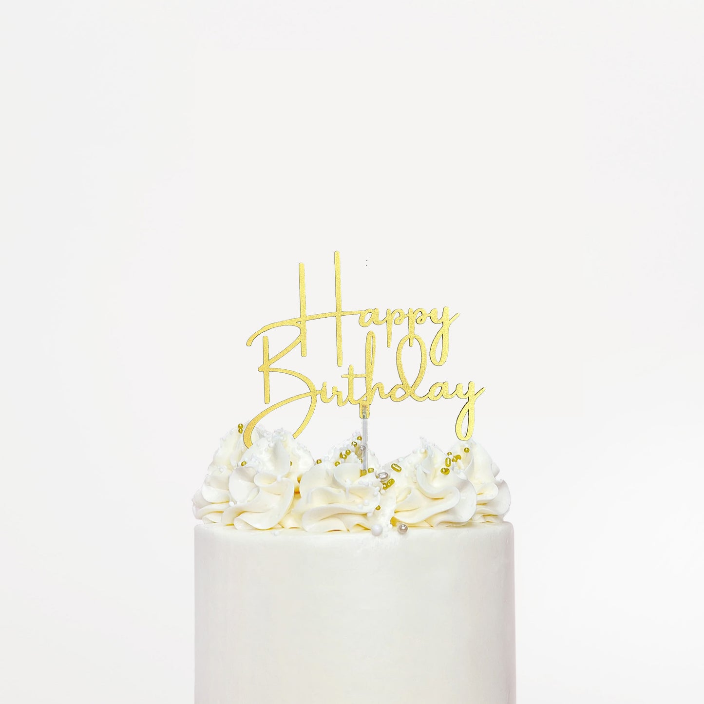Cake Topper Happy Birthday Estilo Manuscrito