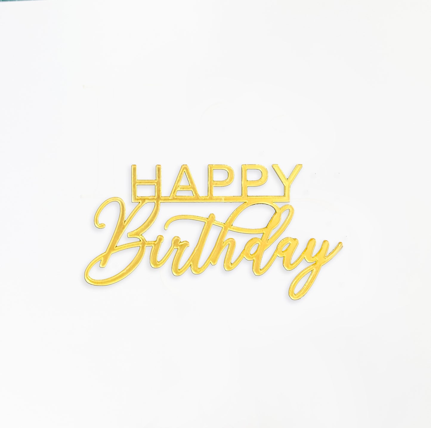 Cake Topper Frontal Happy Birthday Acrilico