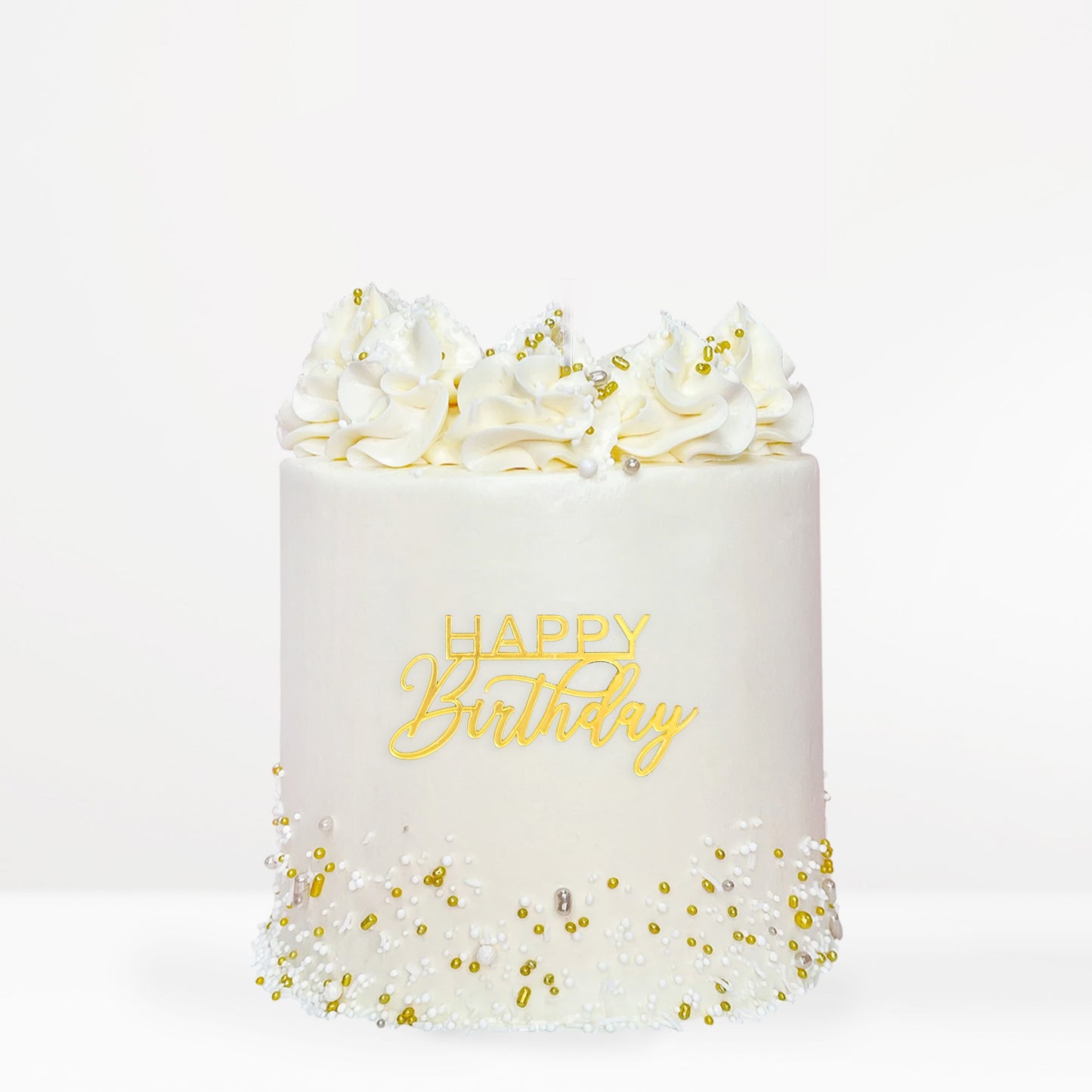 Cake Topper Frontal Happy Birthday Acrilico