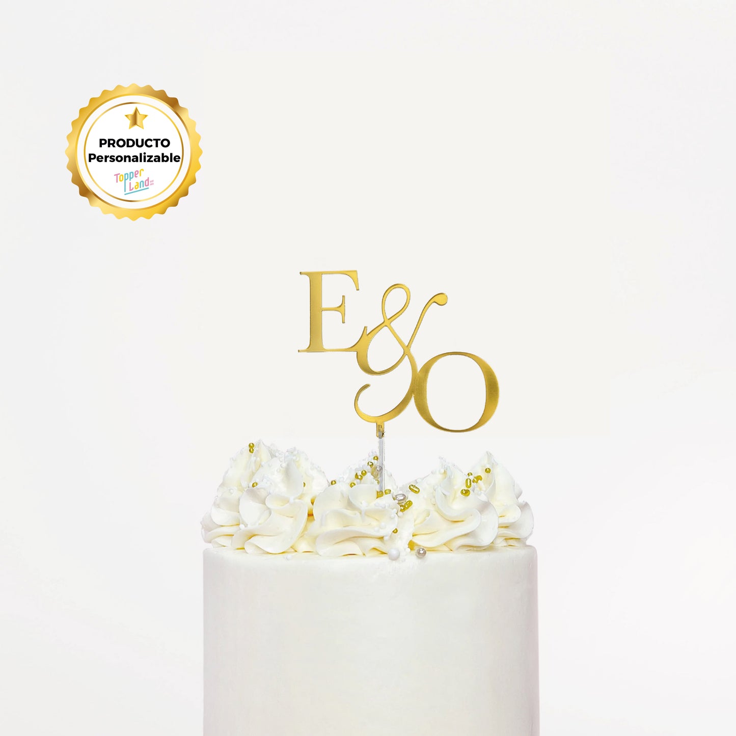 Cake Topper Iniciales Personalizable