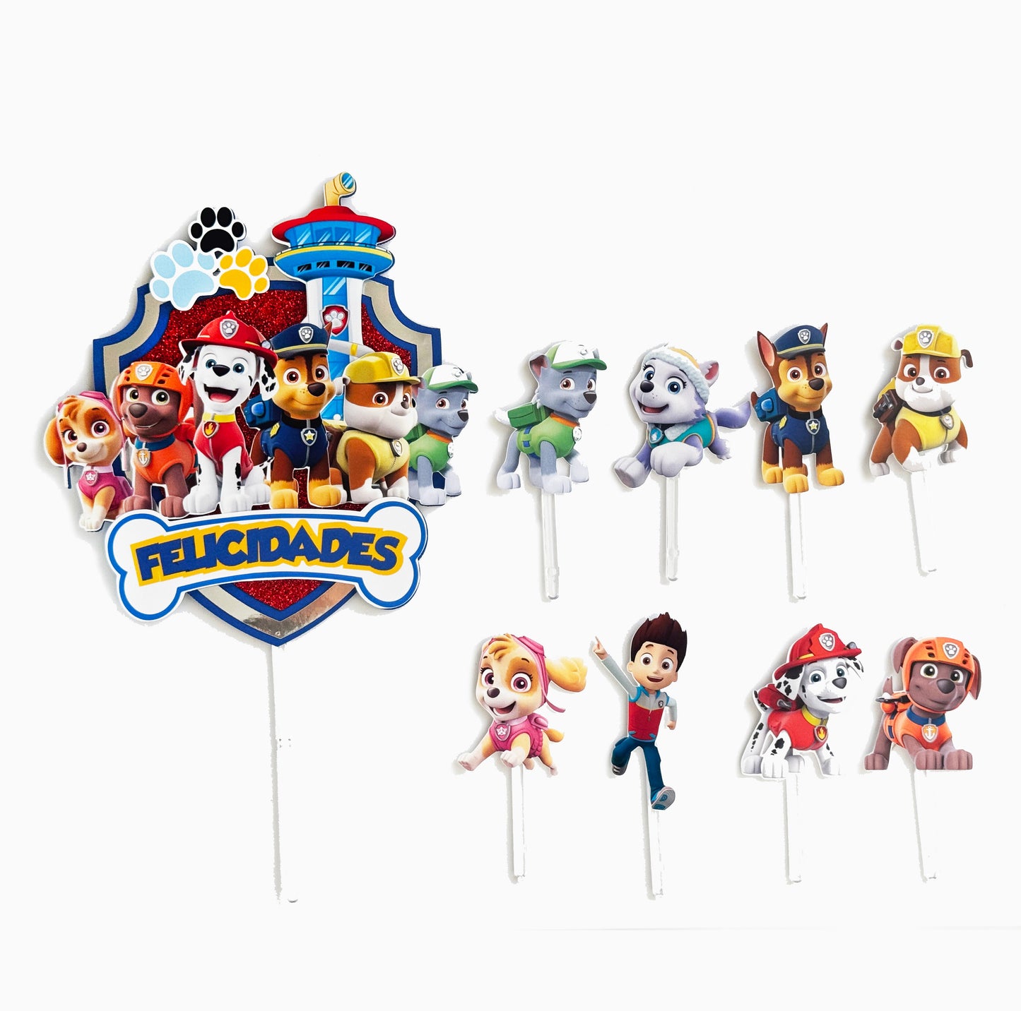 Kit caketopper + mini toppers cupcake