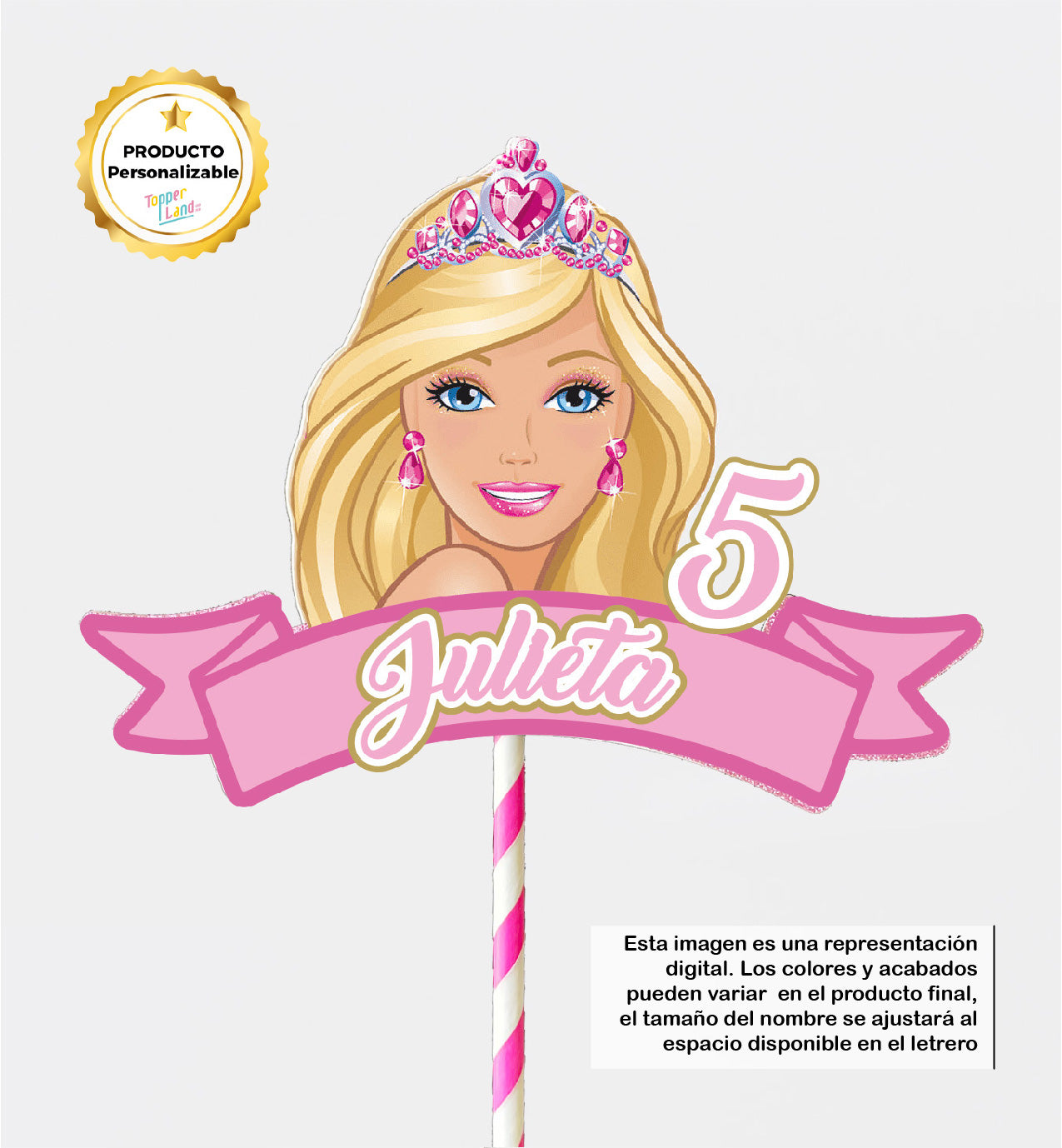 Cake Topper Barbie Congratulations