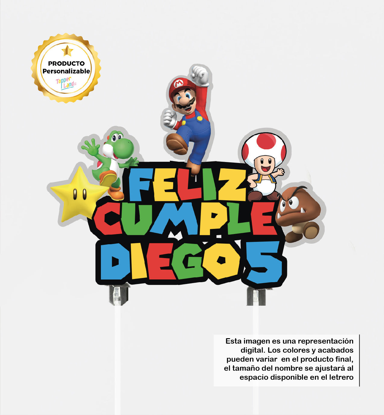 Cake Topper Mario Bros
