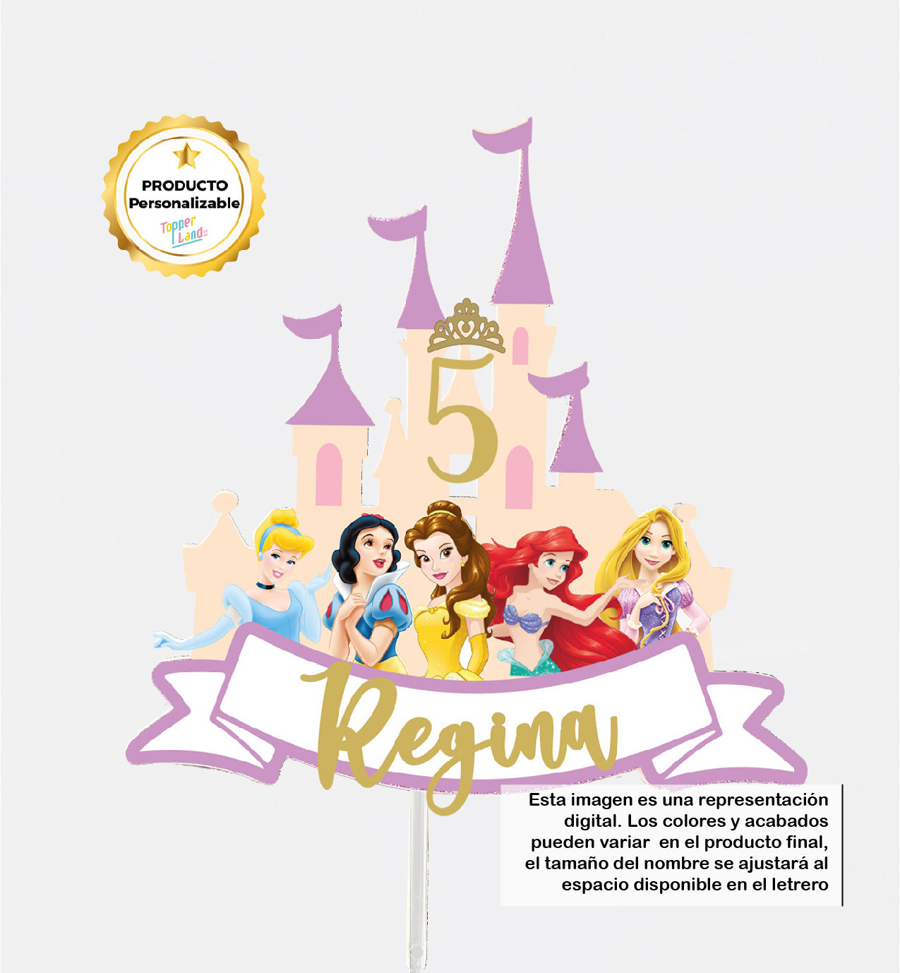 Cake Topper Congratulations Princesses