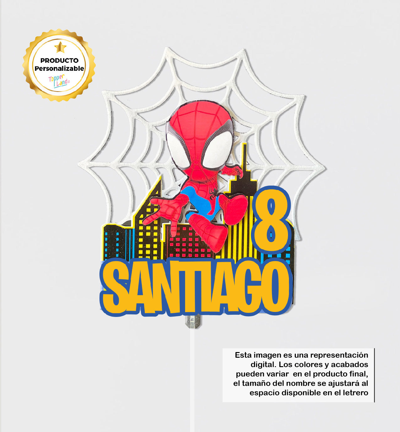 Cake Topper Spidey Acrylic