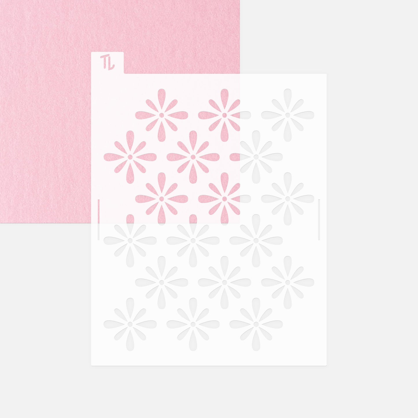 Stencil Flores Mosaico