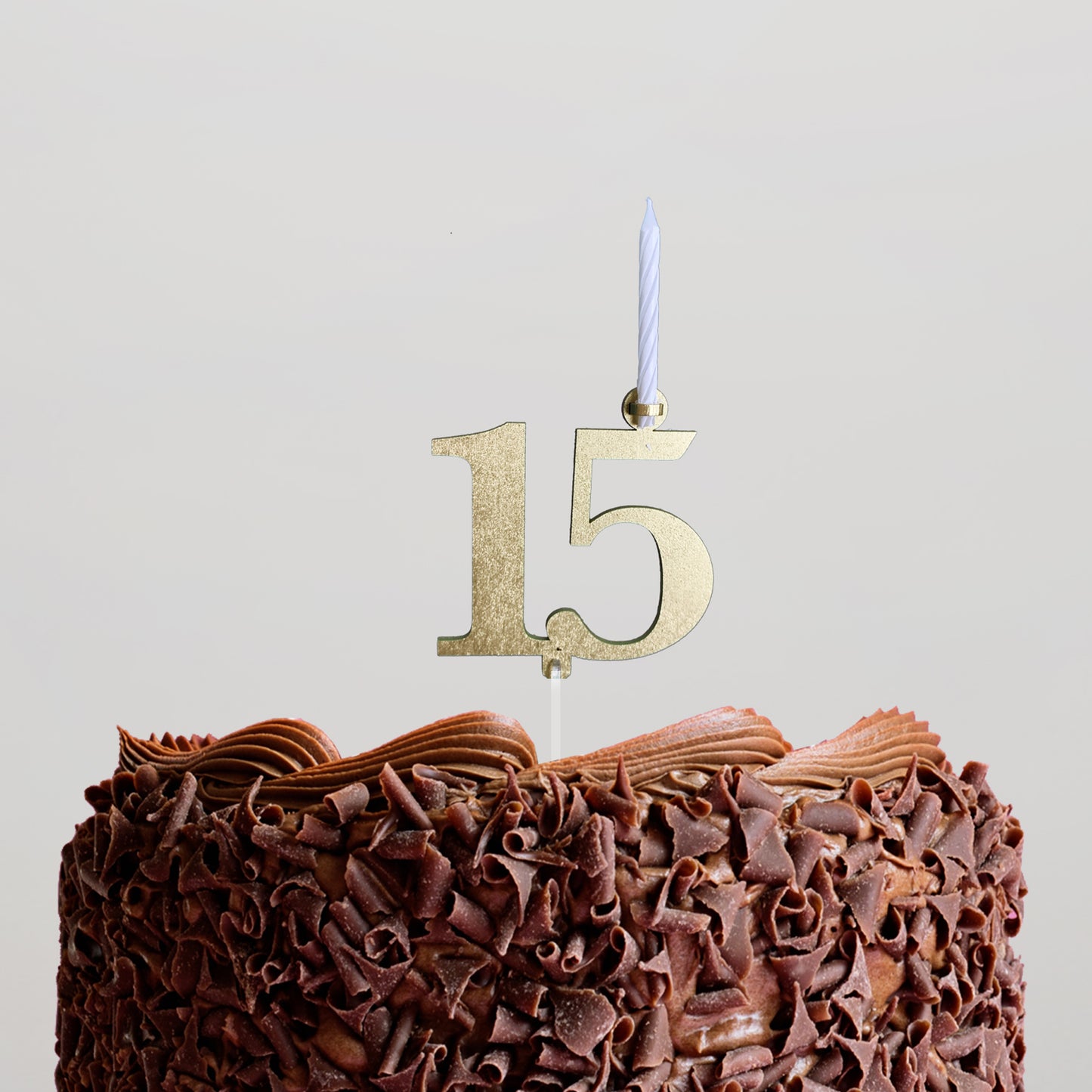 Cake Topper 15 with candle