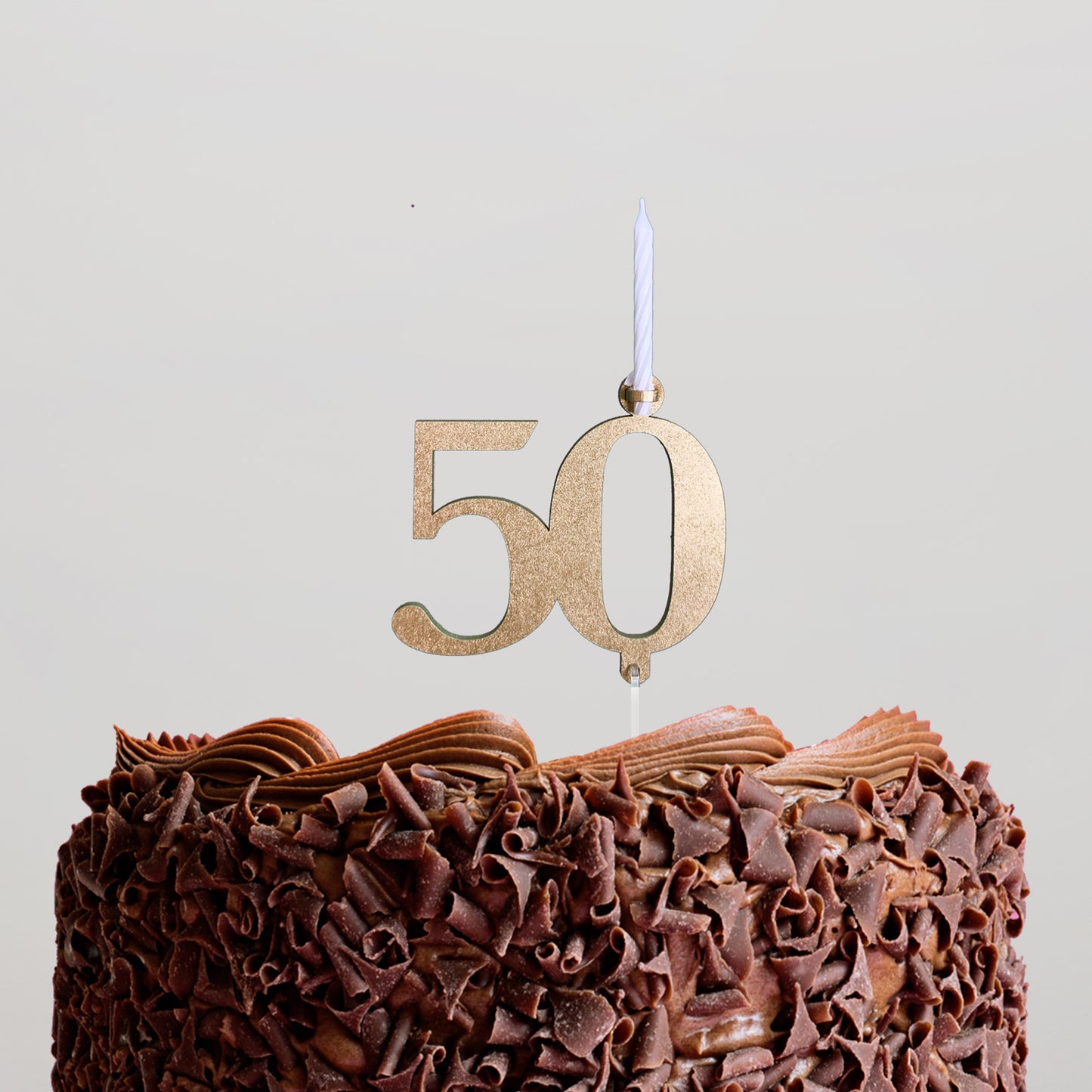 Cake Topper 50 con vela