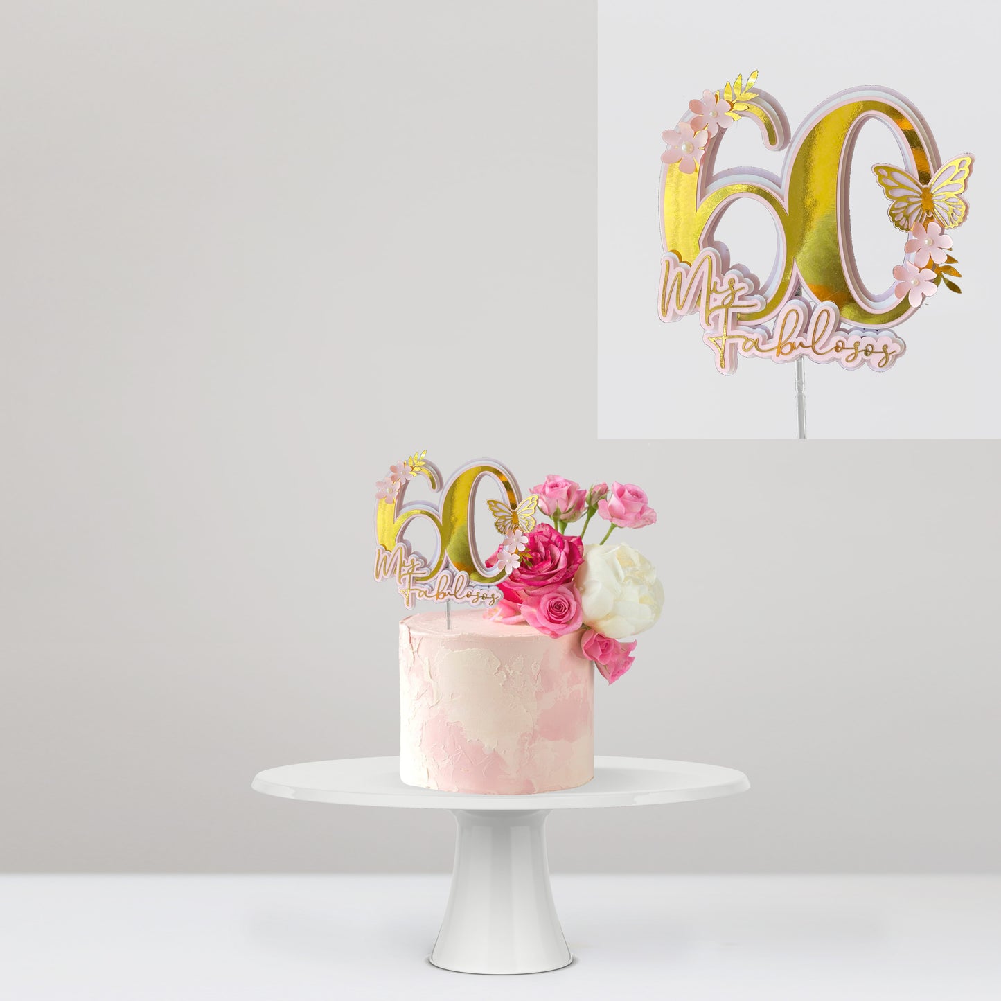 Cake Topper Mis Fabulosos 60