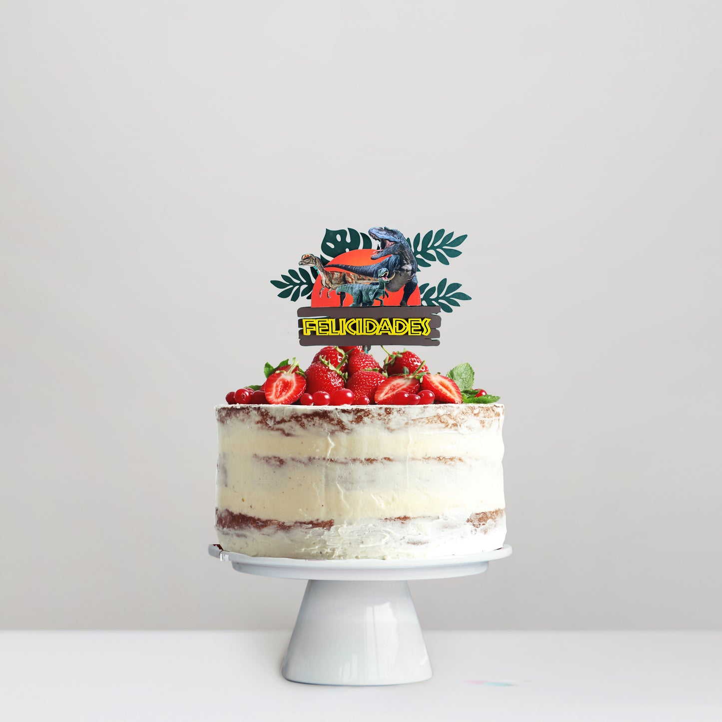 Cake Topper Congratulations Dinosaurs