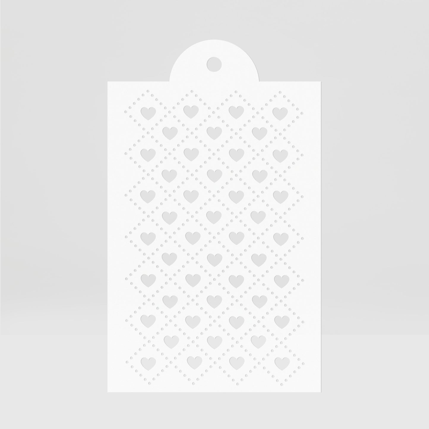 Stencil Cuadricula de Corazones