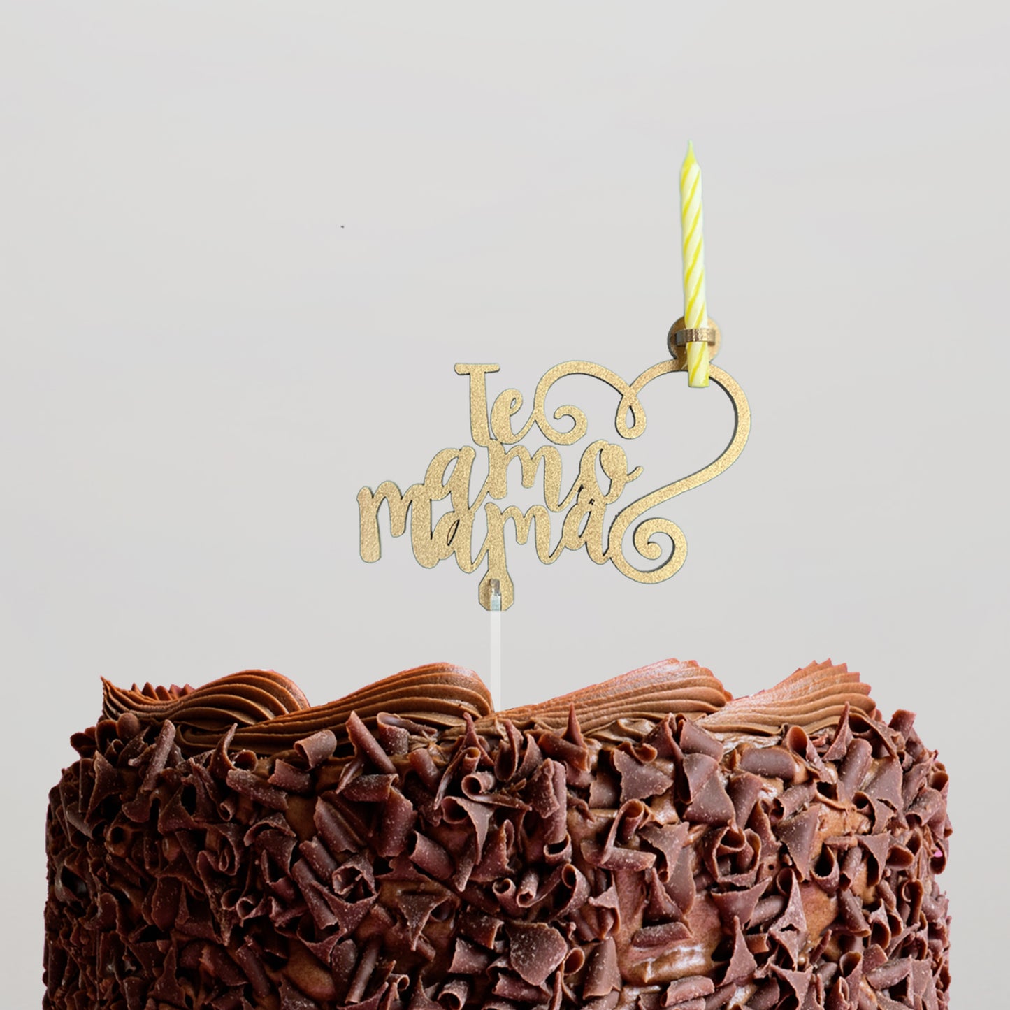 Cake Topper I Love You Mom Candle