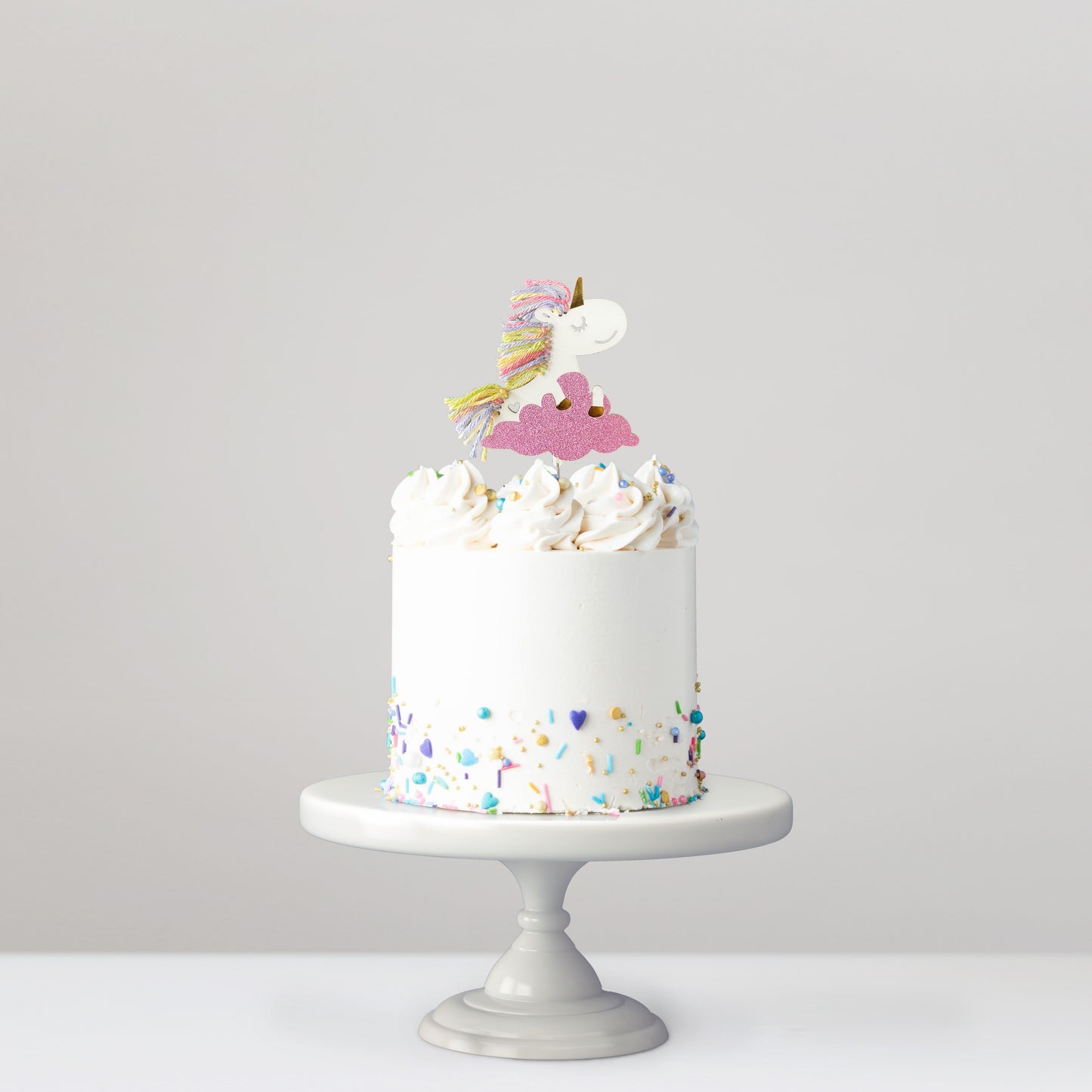 Cake Topper Unicorn Ribbons