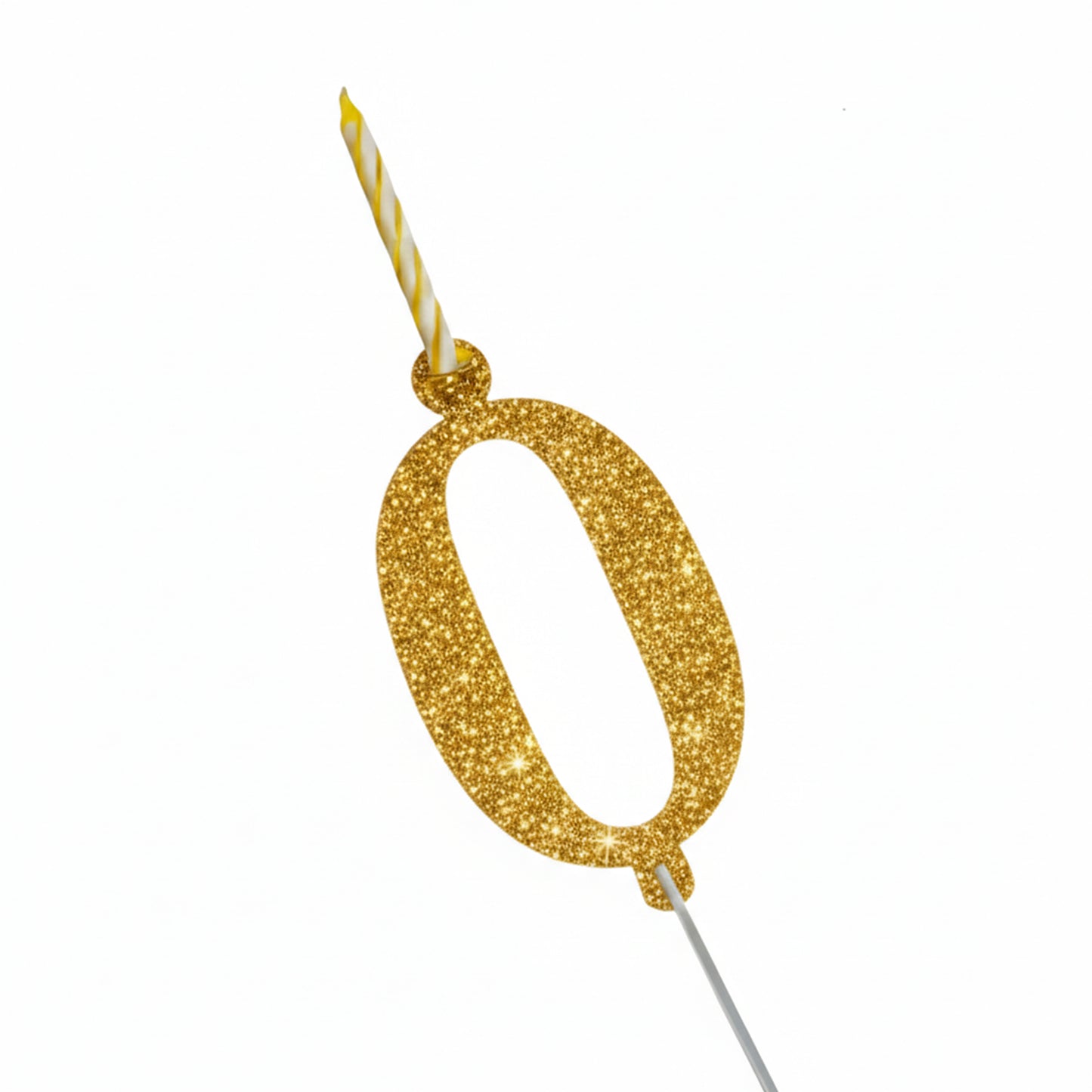 Cake topper Números Glitter Vela