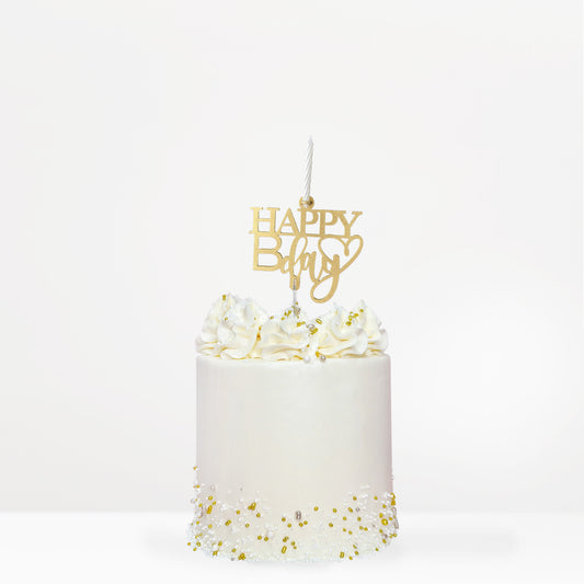 Cake Topper Happy Bday Candle