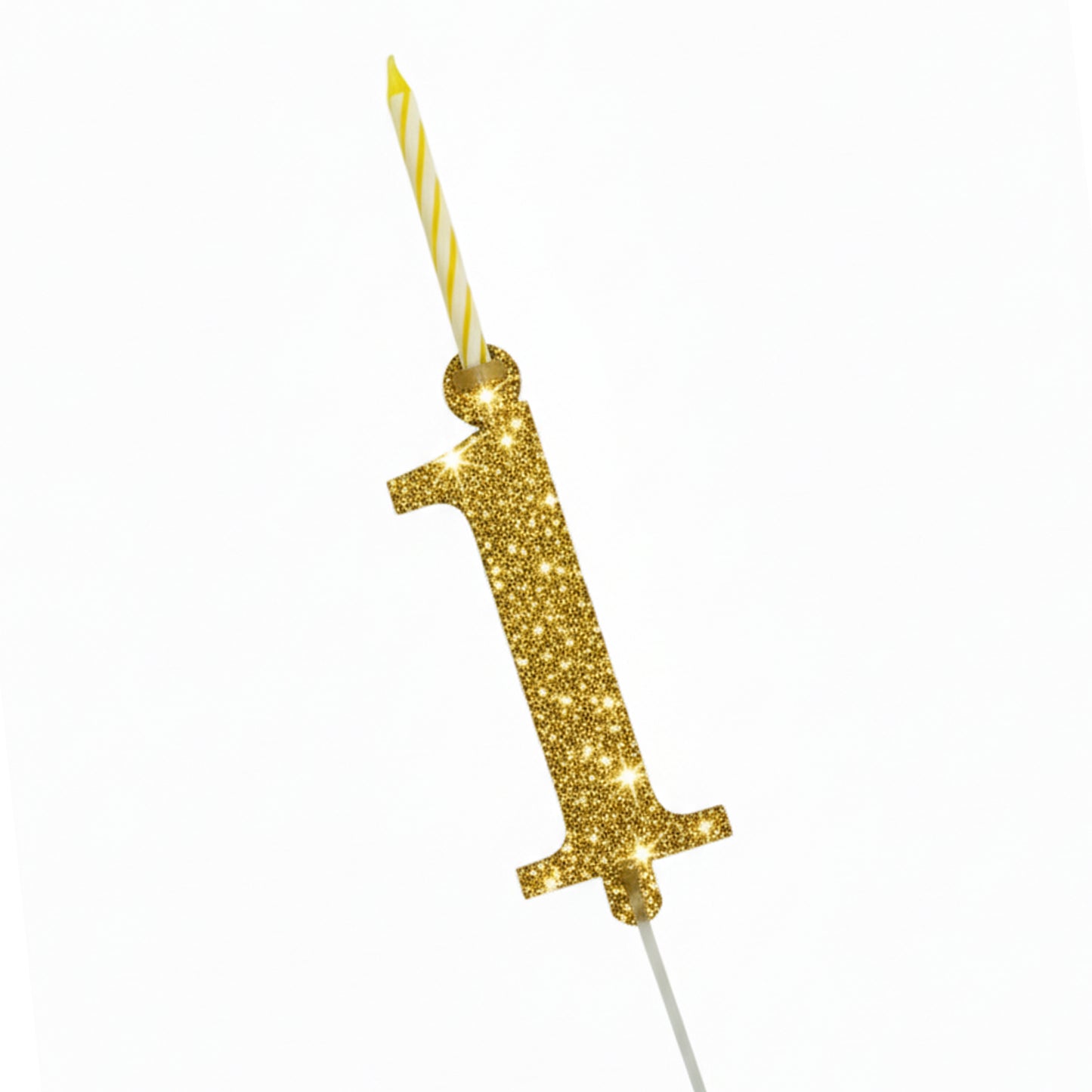 Cake topper Números Glitter Vela