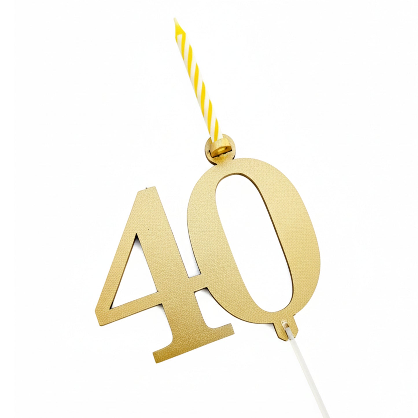 Cake Topper 40 with candle