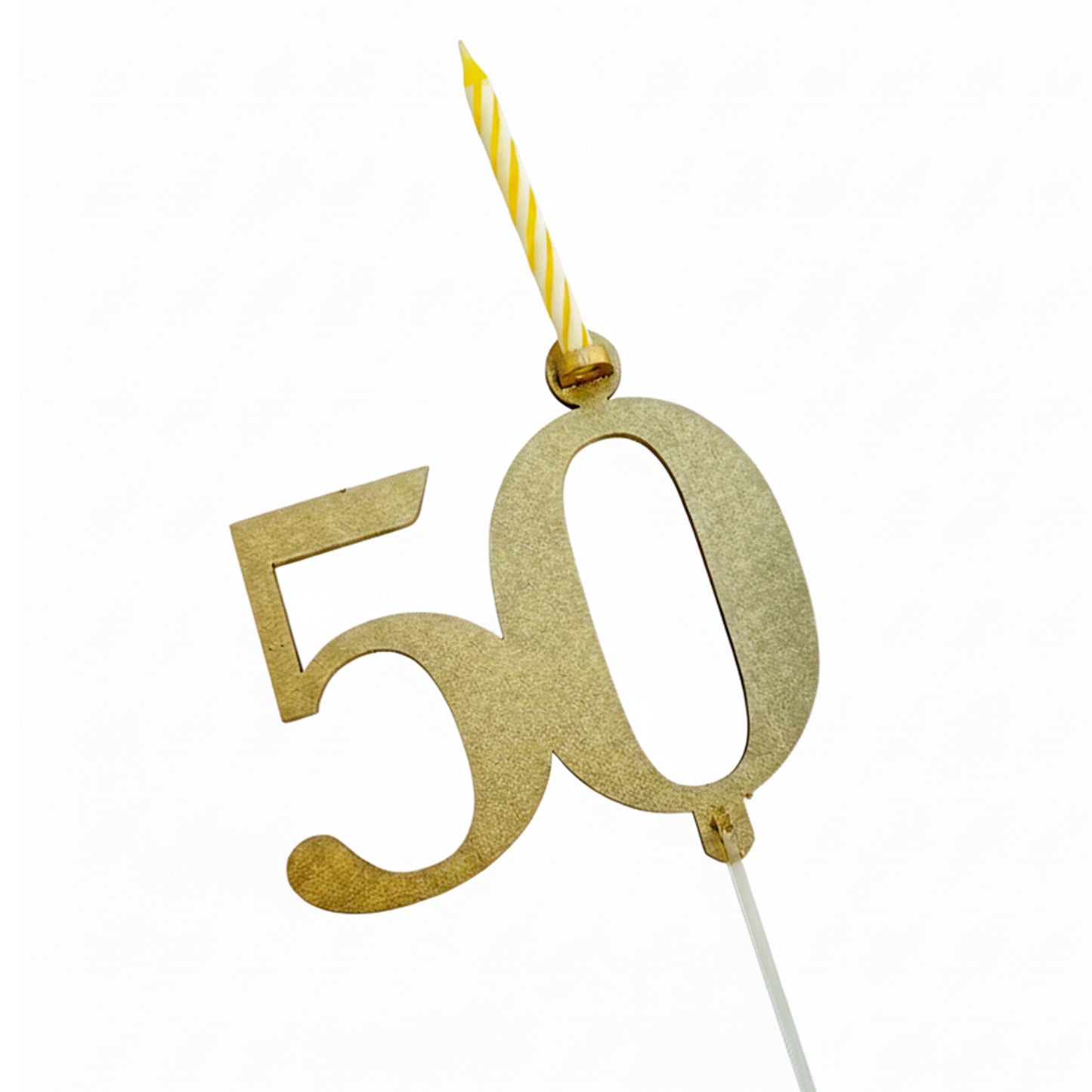 Cake Topper 50 with candle
