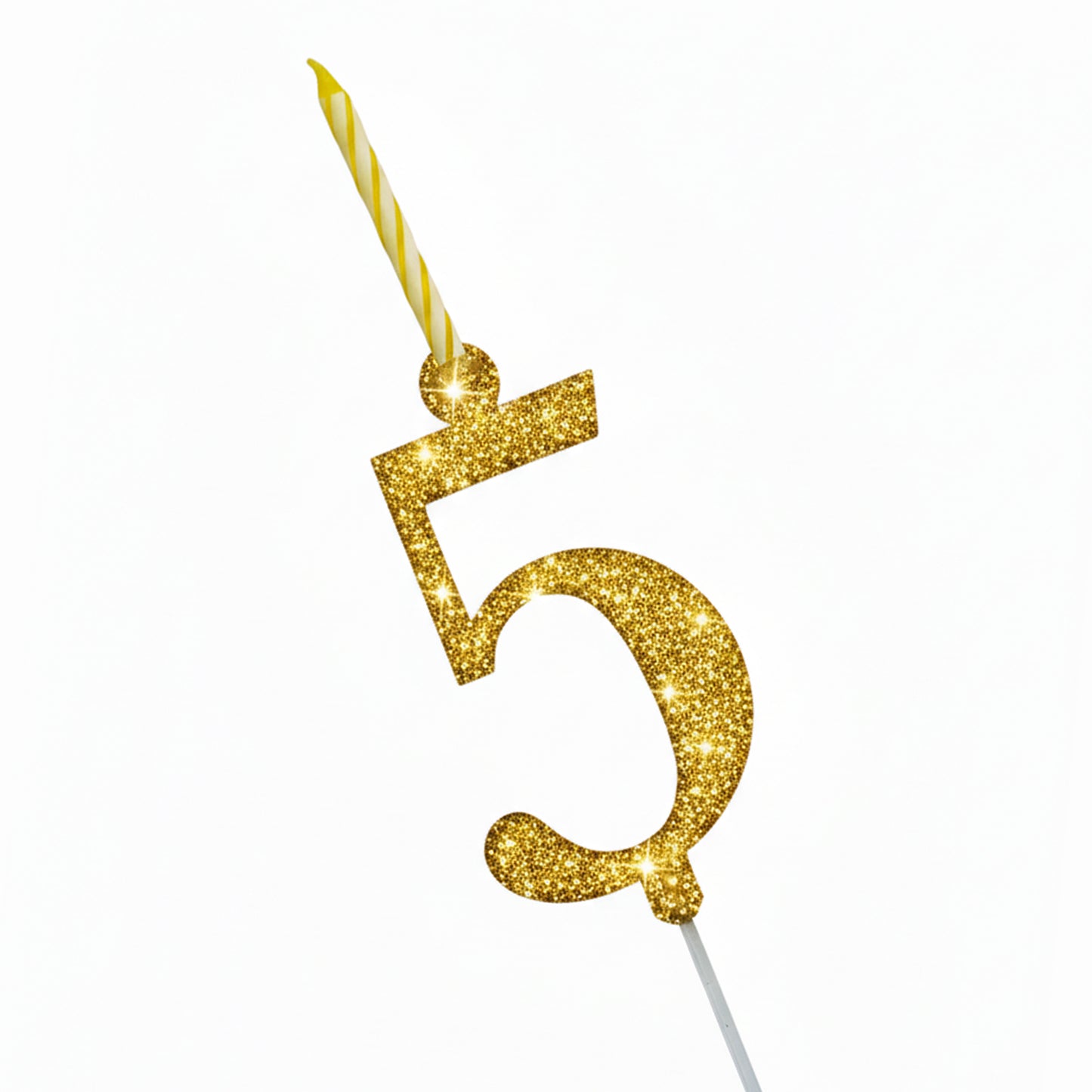Cake topper Números Glitter Vela