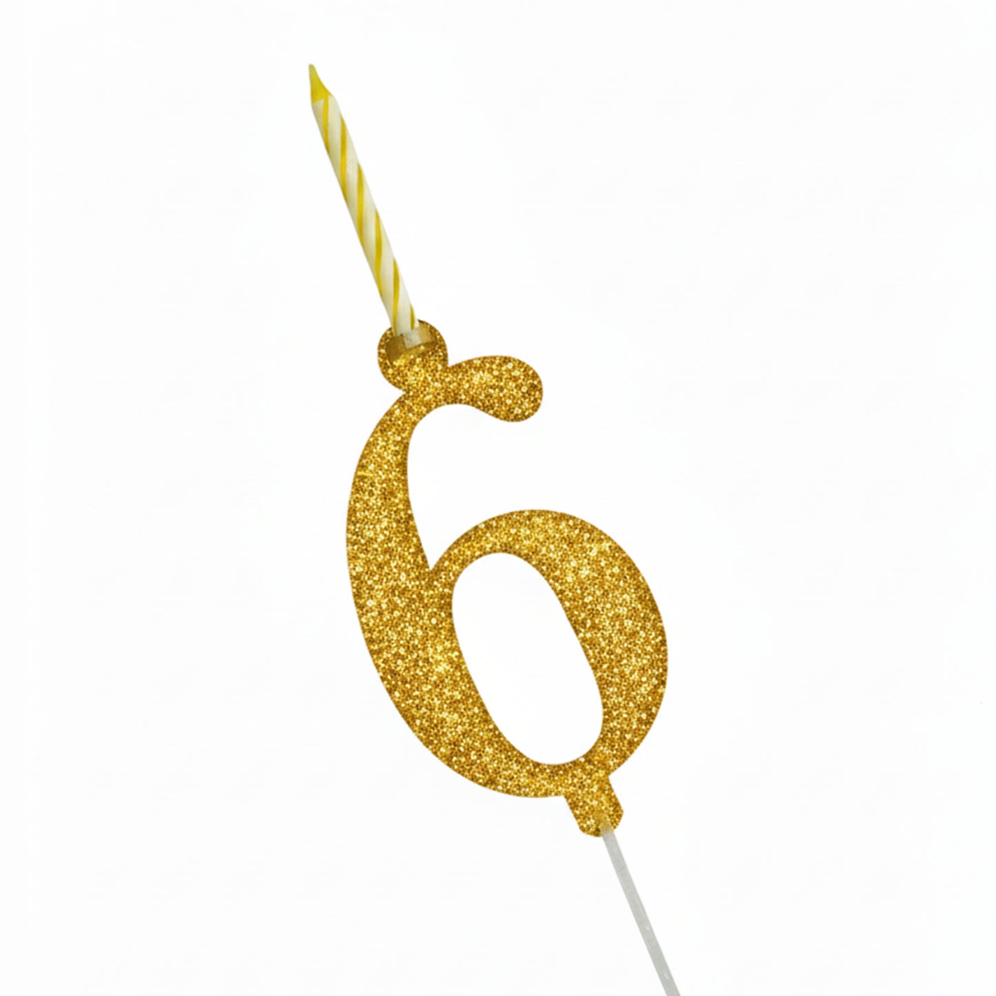 Cake topper Números Glitter Vela