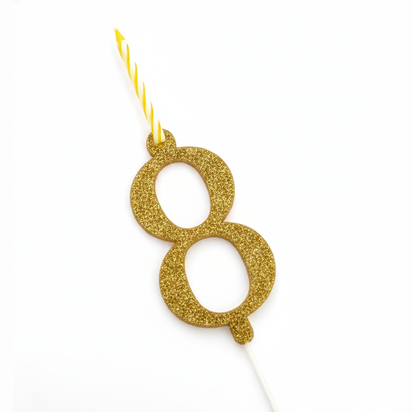 Cake topper Números Glitter Vela