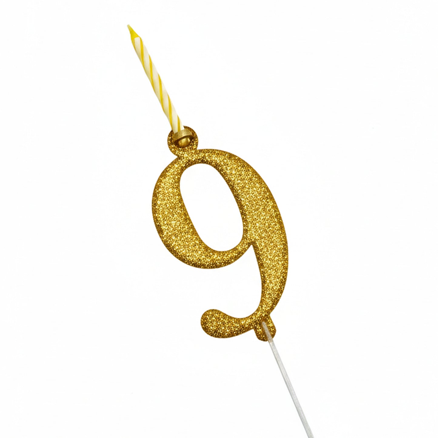 Cake topper Números Glitter Vela