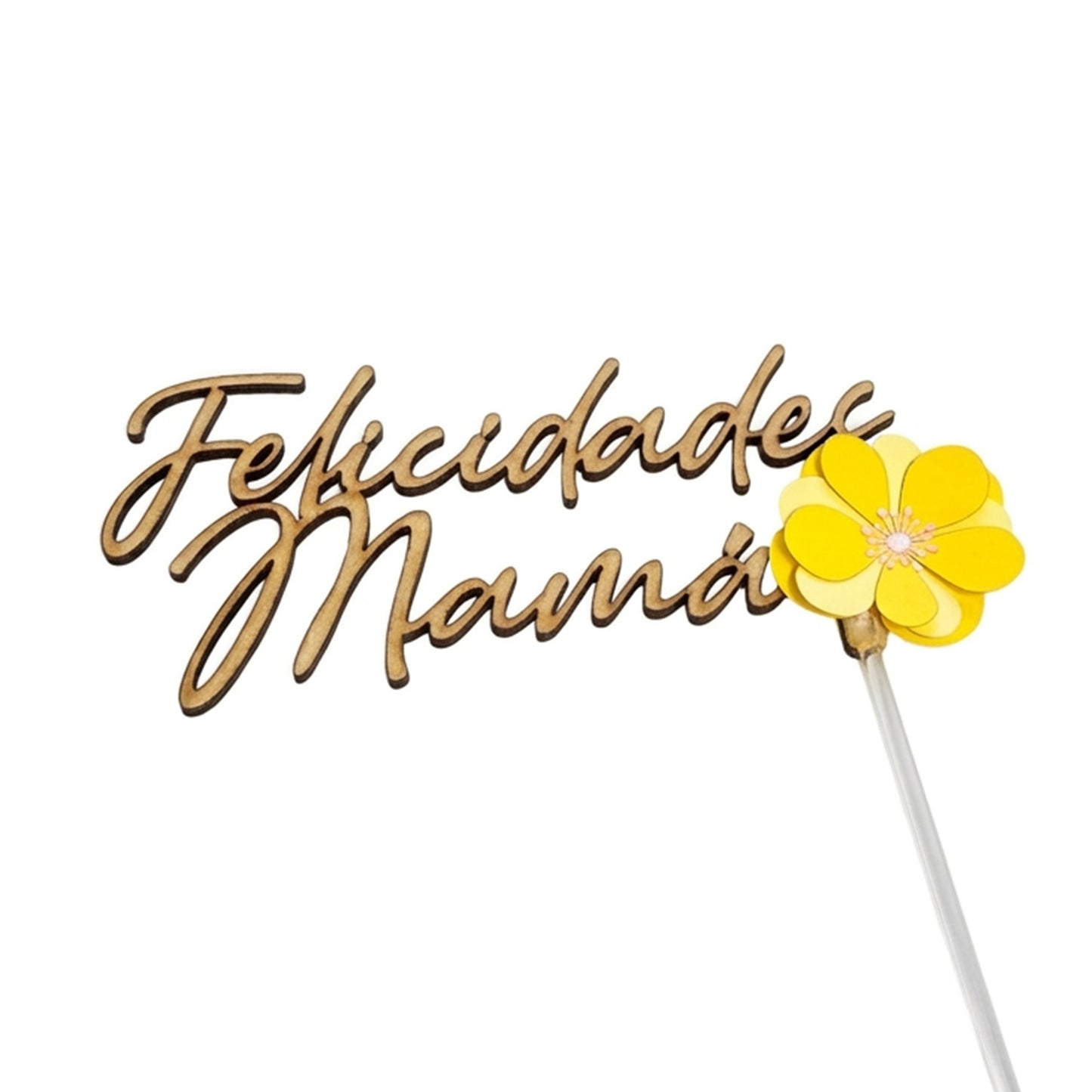 Cake Topper Felicidades Mamá