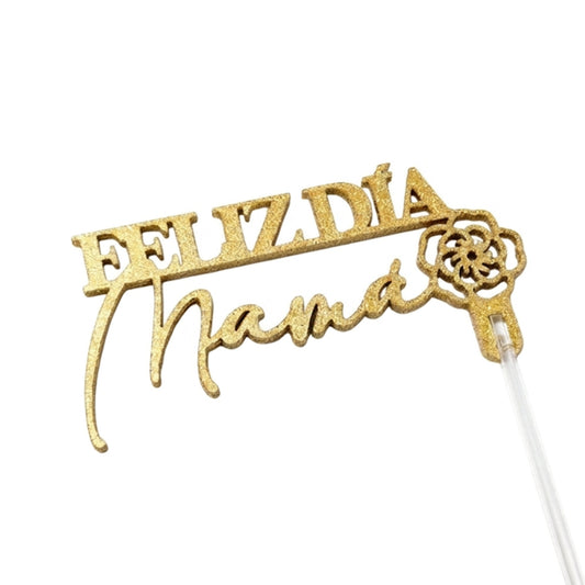 Cake Topper Feliz Día Mamá Flower