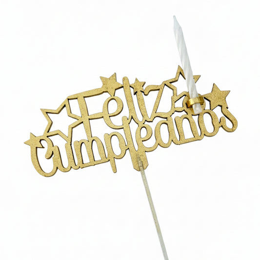 Cake Topper Happy Birthday Candle
