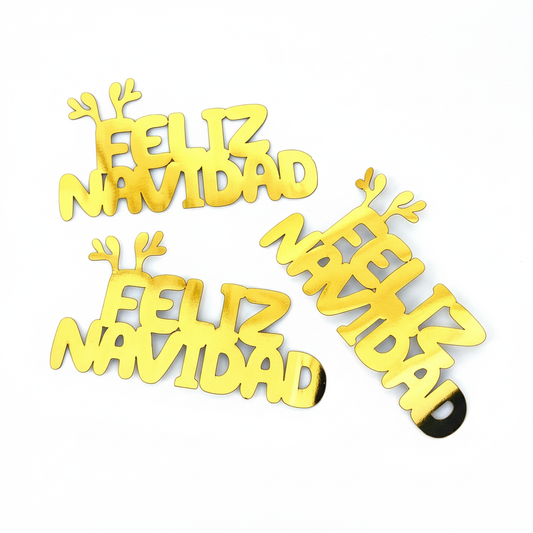 Cake Topper Feliz Navidad (3 piezas)