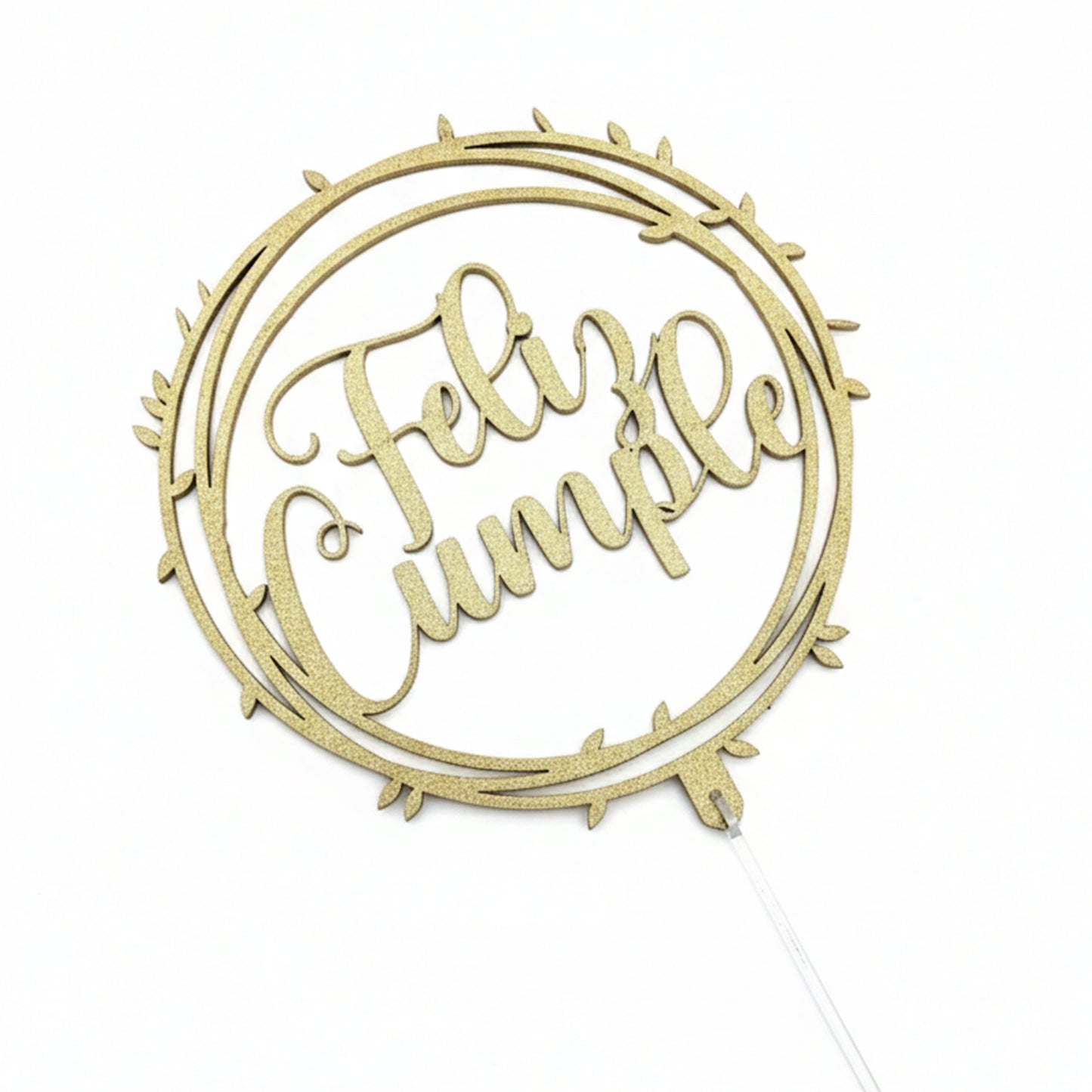 Cake Topper Happy Birthday Cursive