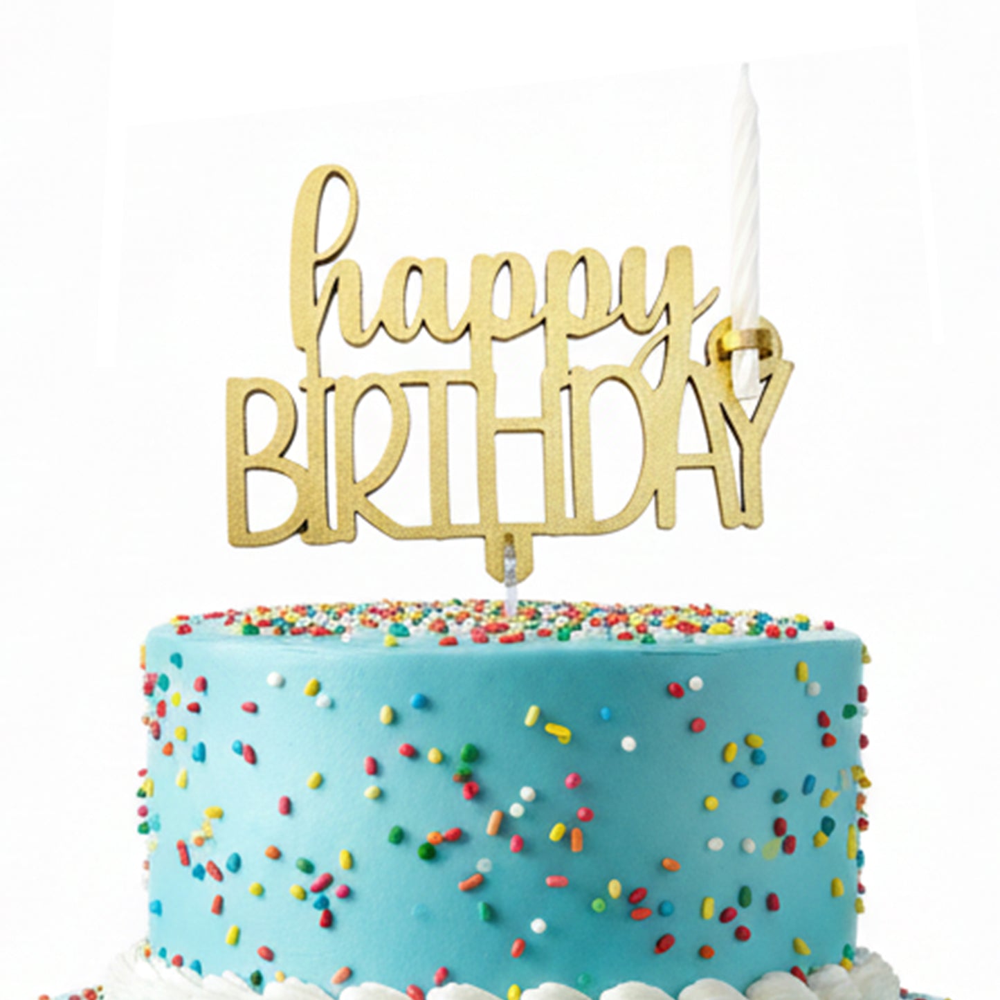 Cake Topper Happy Birthday Vela