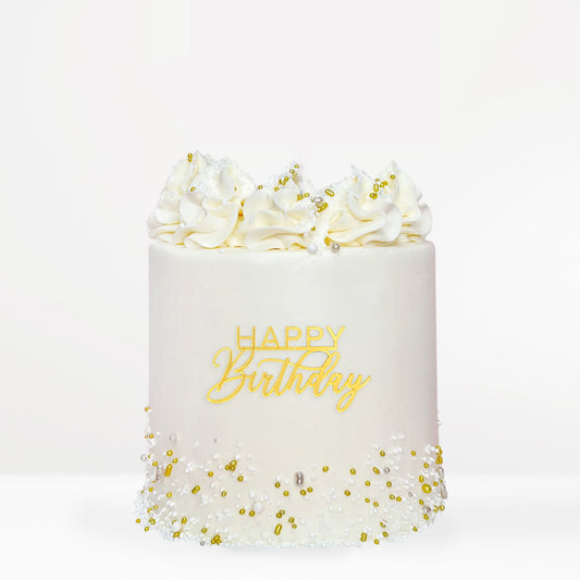 Cake Topper Frontal Happy Birthday Acrilico
