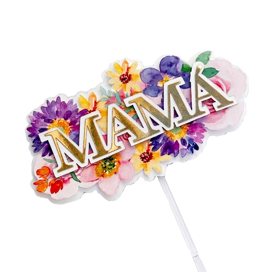 Cake Topper Mamá Flowers