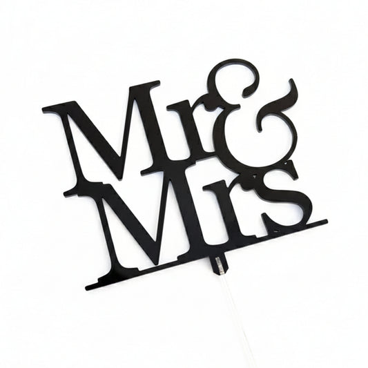 Cake Topper Mr & Mrs Elegante