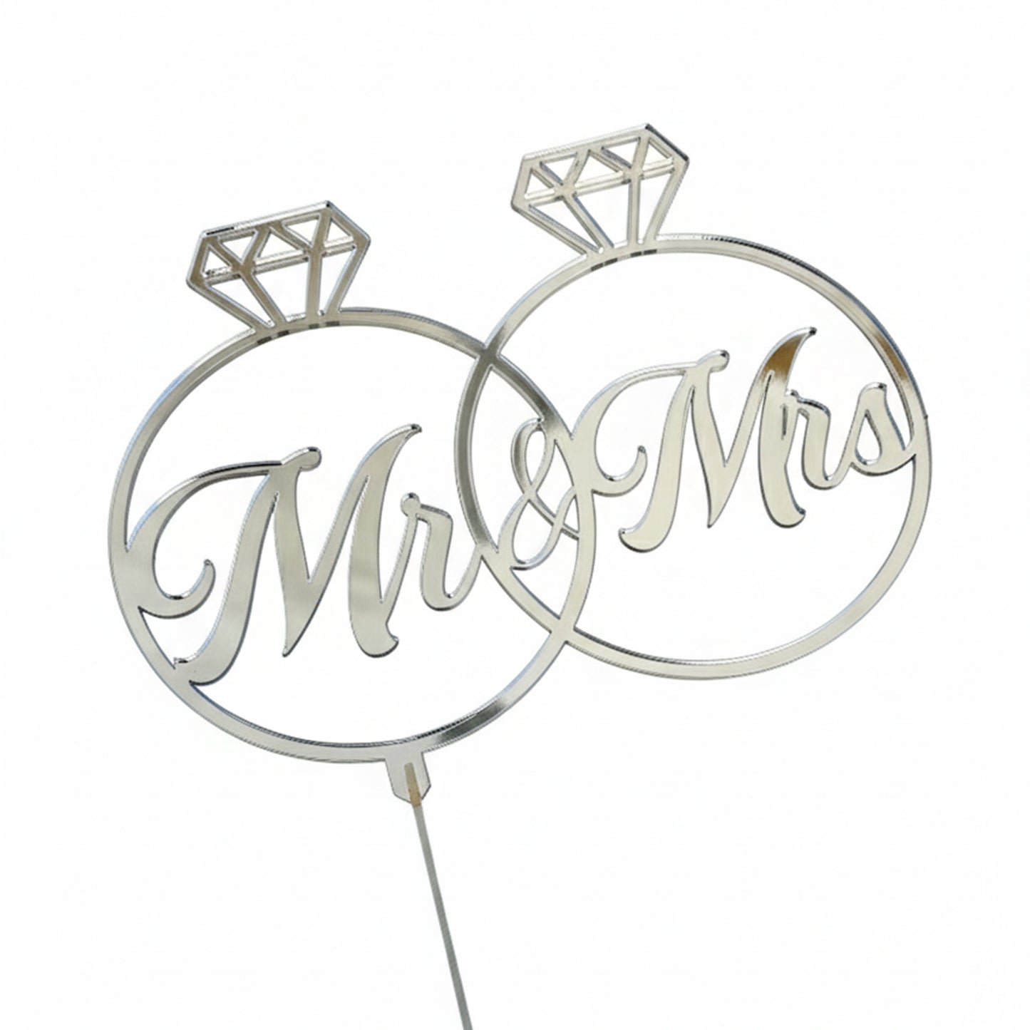Cake Topper Mr & Mrs Rings