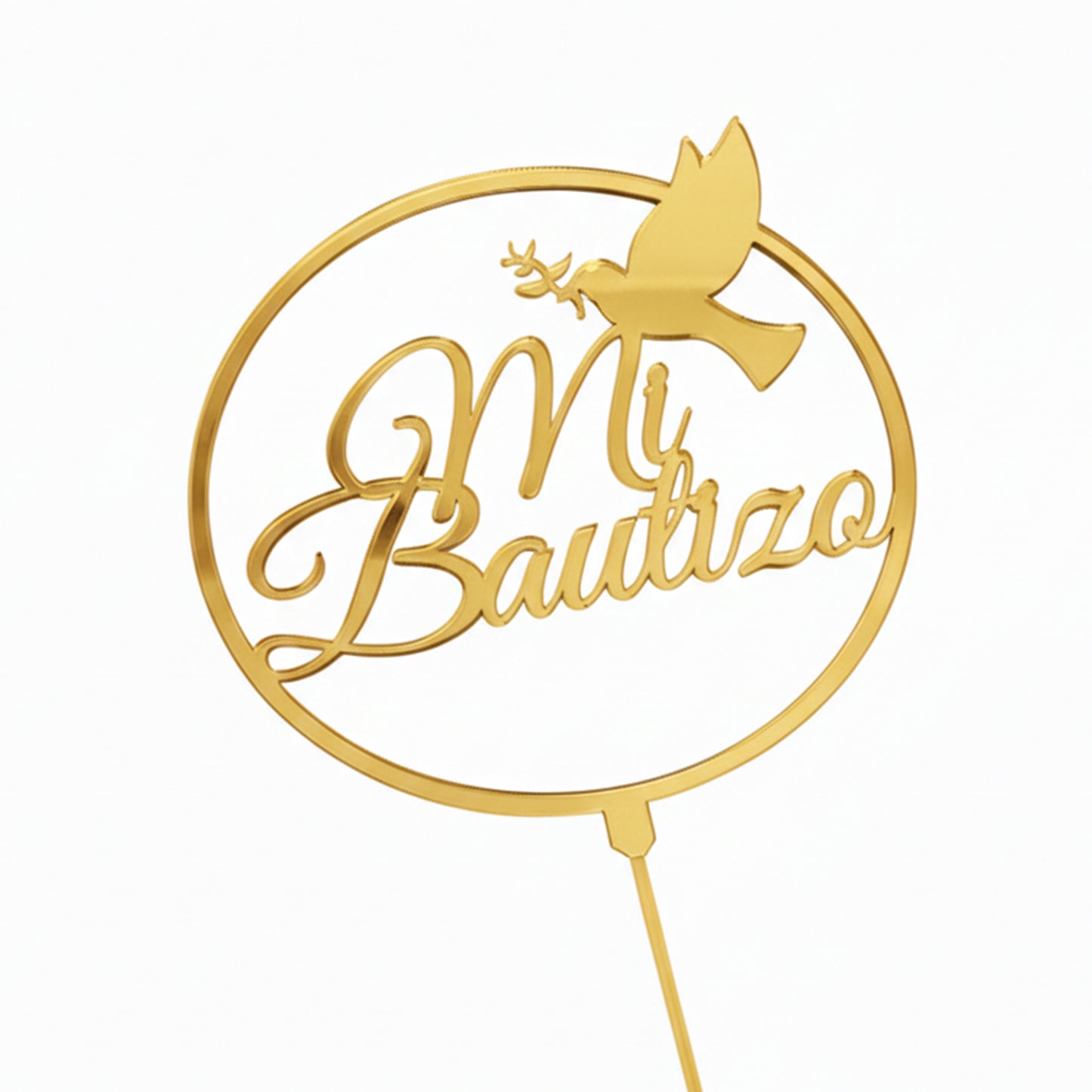 Cake Topper Mi Bautizo Circle