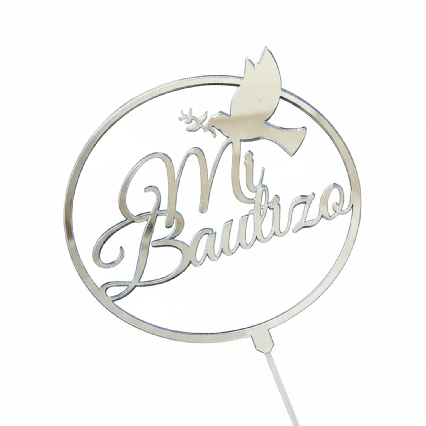 Cake Topper Mi Bautizo Circle