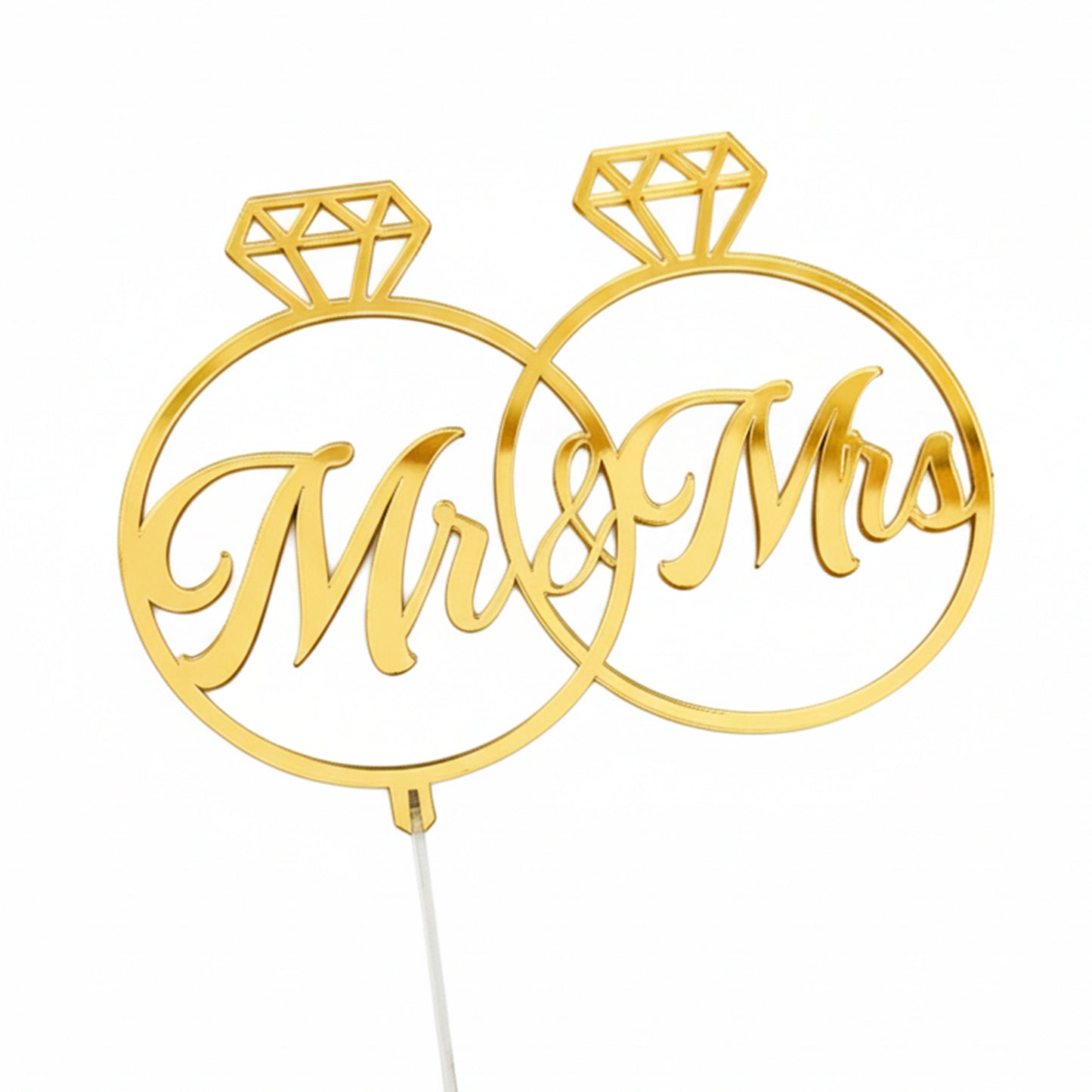 Cake Topper Mr & Mrs Rings
