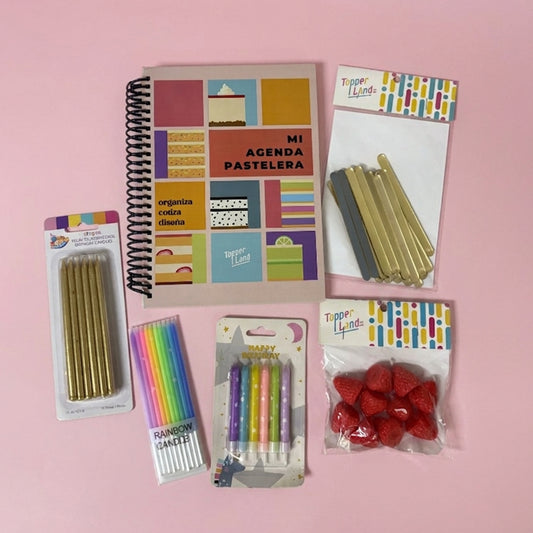 Paquete 17: Agenda + Kit Velas + Cakesicles